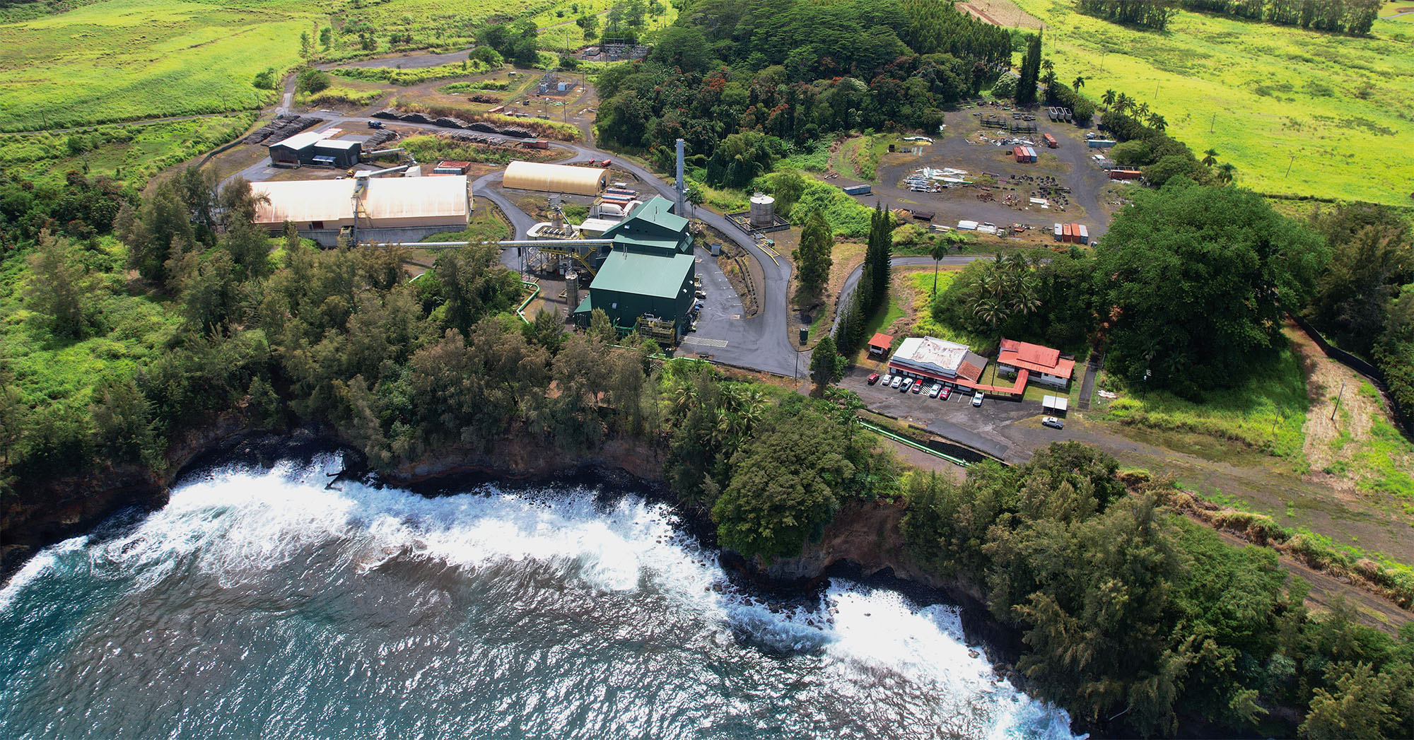 Aerial view of Hilo, Hawaii